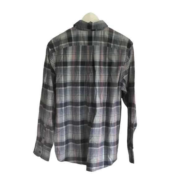 Vineyard Vines Mens Size Medium Blue Plaid Button Up Shirt Slim Longshore Shirt - Picture 3 of 6